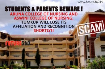 STUDENTS & PARENTS BEWARE ! ARUNA COLLEGE OF NURSING AND ASWINI COLLEGE OF NURSING, TUMKUR WILL LOSE ITS AFFILIATION AND RECOGNITION SHORTLY!!